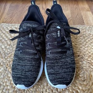 Adidas Women's Cloudfoam Pure 2.0 Running Shoe, Black and White, Size 8